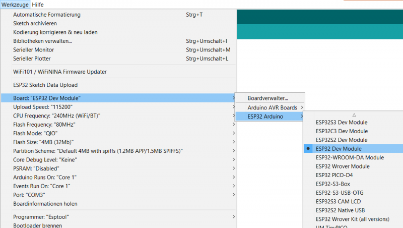Datei:BP Elektronik ESP32 Board auswaehlen.png